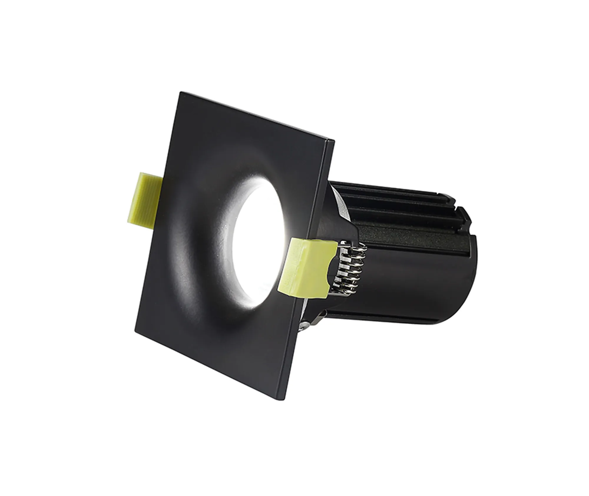 Bruve 12 Tridonic powered 12W 3000K 1200lm 36° LED Engine,300mA , CRI>90 LED Engine Matt Black Fixed Square Recessed Downlight, Inner Glass cover, IP65 DM202500  Dlux Bruve SQ 12 IP65